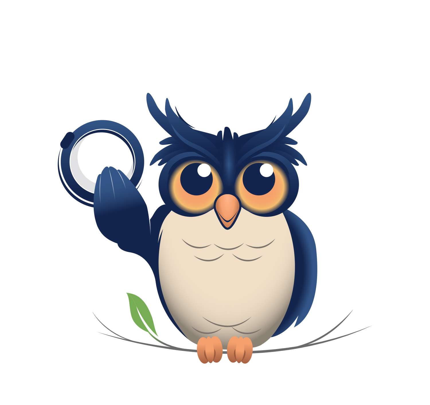 Image of cartoon owl holding monocle