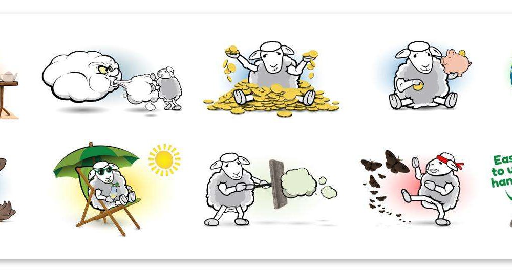 Image of Cartoon Sheep for Chimney Sheep